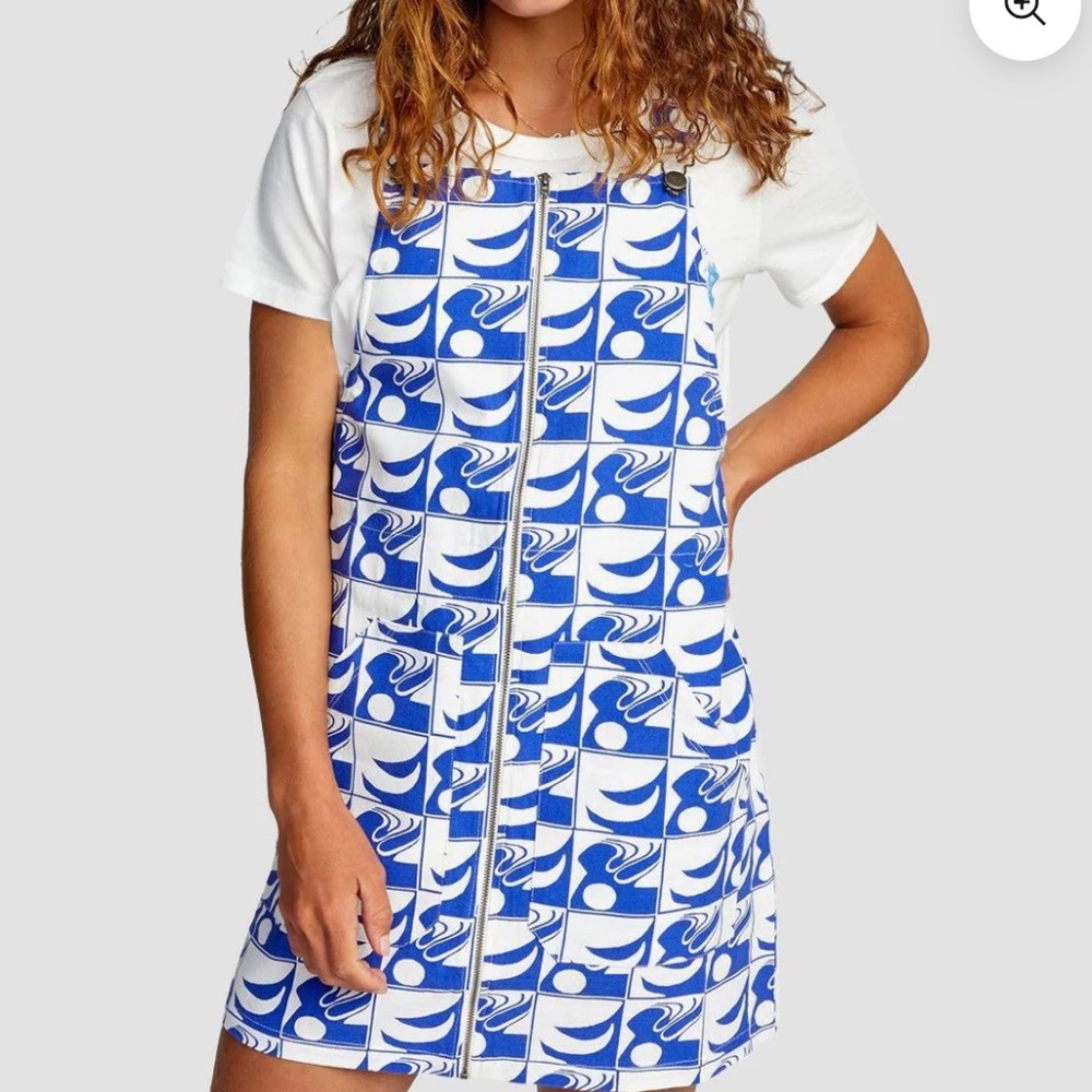 RVCA Bailey Elder Dungaree Jumper Dress